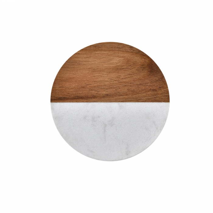 Bamboo/Marble Circular Coaster