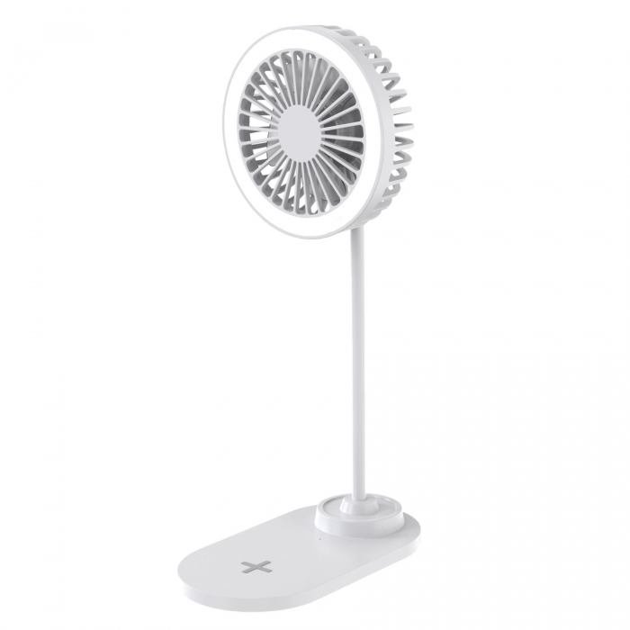 Wireless Charging Fan w/Makeup Light