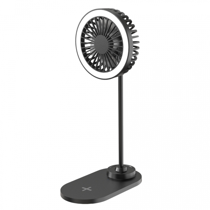 Wireless Charging Fan w/Makeup Light