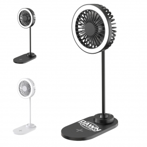 Wireless Charging Fan w/Makeup Light
