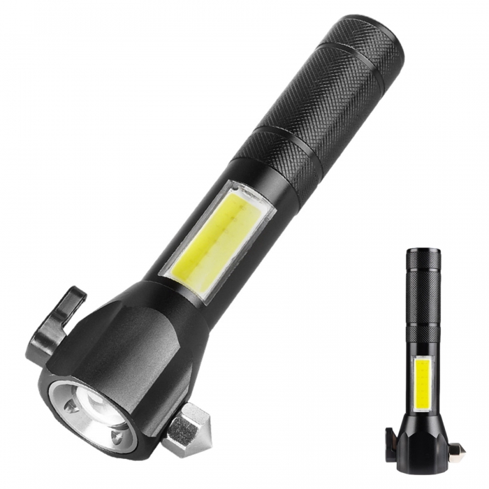 Multifunctional Light Flashlight Safety Hammer