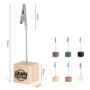 Desktop Wooden Cube Memo Holder