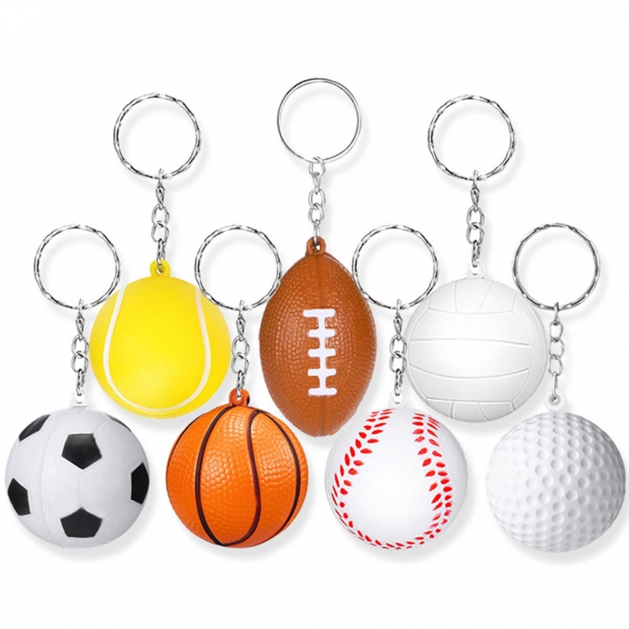 Stress Sport Ball Keychain