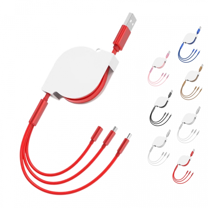 3-In-1 Retractable Charging Cable