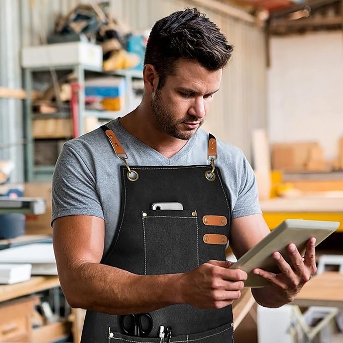Customizable Canvas Apron W/Adjustable Straps