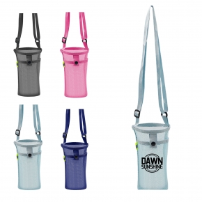 Portable Mesh Water Cup Crossbody Bag