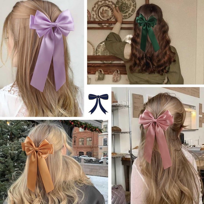 Large Satin Cloth Hair Bow