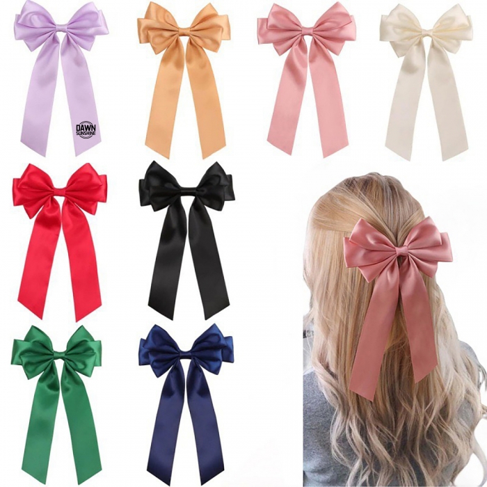 Large Satin Cloth Hair Bow