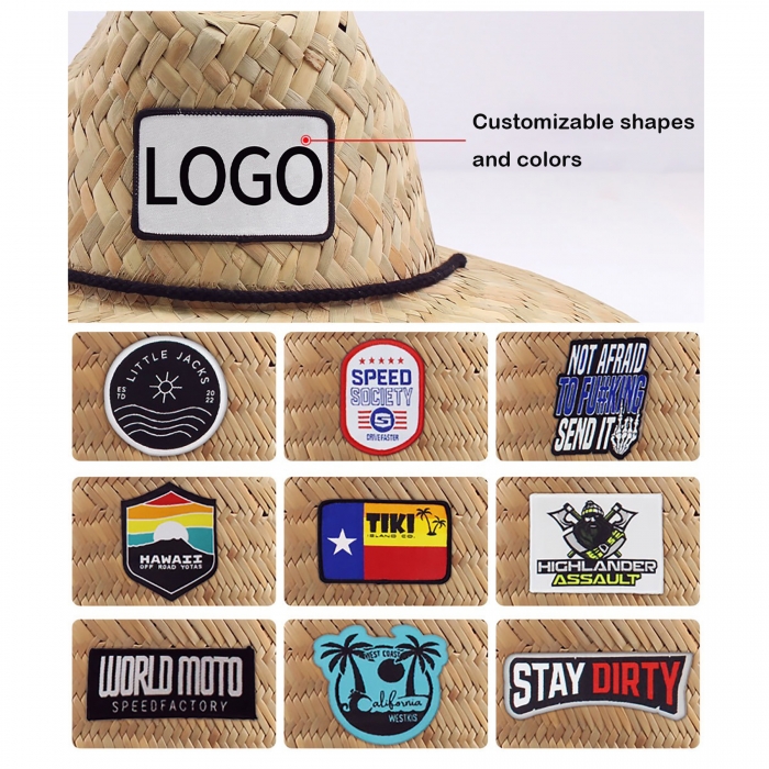 Customizable Straw Hat Full Color Underbrim & Patch