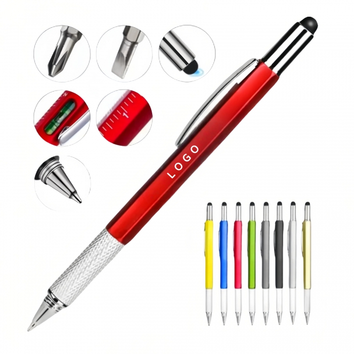 Six-In-One Multi-Functional Ballpoint Pen