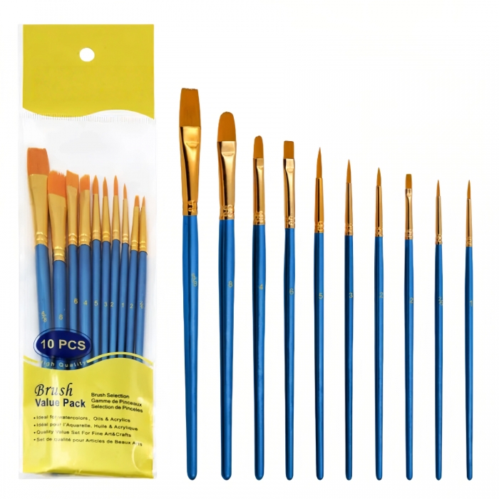 10 Pes Paint Brush Set