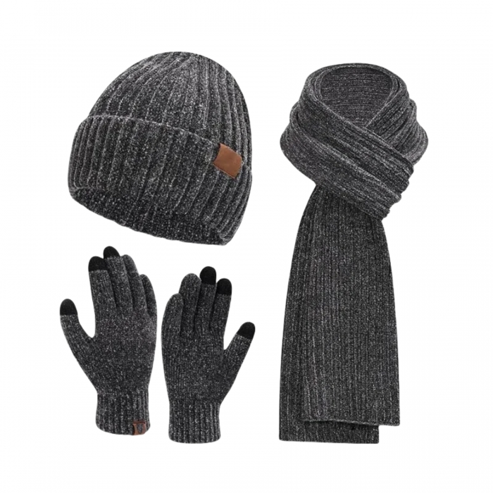 Winter Hat Scarf Gloves Set